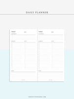 D107 | Printable Daily Schedule Planner Inserts Template