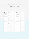 W108_01G_WO1P_2023 | 2023 Dated Weekly Planner Inserts Printable Template