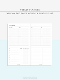 W121 | Weekly Planner, WO2P