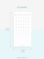 M116 | Basic Monthly Planner Inserts, Bullet Journal Template, MO2P