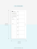 W108_01GX_WO1P_2023 | 2023 Dated Weekly Planner Inserts Printable Template