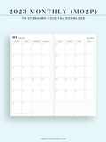 M110_2023 | 2023 Monthly Planner Printable Inserts Template