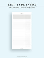N116 | List-Type Inbox for Task, To-do, Project and Checklist
