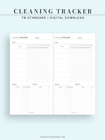 T120 | Monthly+Weekly+Daily Cleaning Tracker, Home Management