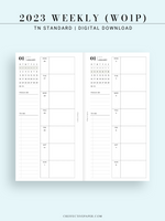 W108_01GX_WO1P_2023 | 2023 Dated Weekly Planner Inserts Printable Template