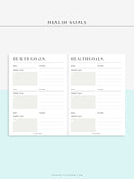N121-2 | Health Goals Setting Planner, Wellness Journal