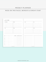 W121 | Weekly Planner, WO2P