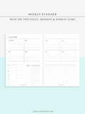 W121 | Weekly Planner, WO2P