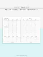 W102_V | Weekly Schedule Planner WO2P