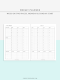 W102_V | Weekly Schedule Planner WO2P