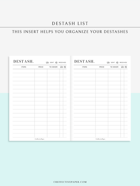 N132 | Destash List – CreffectivePaper