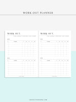 N121-3 | Work-out Planning, Fitness Planner, Wellness Journal