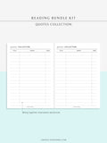 B102 | Book Review & Reading Journal Bundle Printable