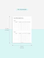 N121-6 | Vitamins & Supplements Tracker, Medication Log Template