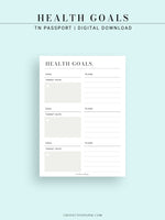 N121-2 | Health Goals Setting Planner, Wellness Journal