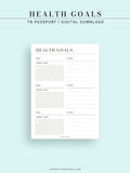 N121-2 | Health Goals Setting Planner, Wellness Journal