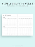 N121-6 | Vitamins & Supplements Tracker, Medication Log Template