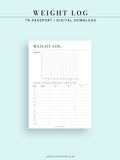 N121-1 | Weight Loss Log, Diet Organizer Template