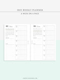 W108_01G_WO1P_2023 | 2023 Dated Weekly Planner Inserts Printable Template