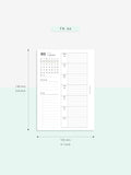 W108_01G_WO1P_2023 | 2023 Dated Weekly Planner Inserts Printable Template