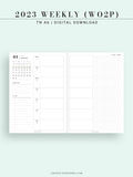 W108_01GX_WO2P_2023 | 2023 Dated Weekly Planner Inserts Printable Template