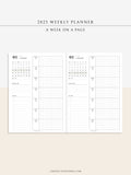 W108_01G_WO1P_2023 | 2023 Dated Weekly Planner Inserts Printable Template