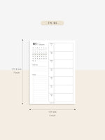 W108_01GX_WO1P_2023 | 2023 Dated Weekly Planner Inserts Printable Template
