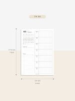 W108_01G_WO1P_2023 | 2023 Dated Weekly Planner Inserts Printable Template