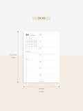 W108_01GX_WO2P_2023 | 2023 Dated Weekly Planner Inserts Printable Template