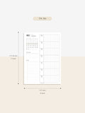 W108_01G_WO1P_2023 | 2023 Dated Weekly Planner Inserts Printable Template