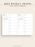 W108_01GX_WO1P_2023 | 2023 Dated Weekly Planner Inserts Printable Template