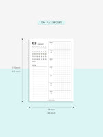 W108_01G_WO1P_2023 | 2023 Dated Weekly Planner Inserts Printable Template