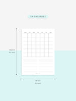 M116 | Basic Monthly Planner Inserts, Bullet Journal Template, MO2P