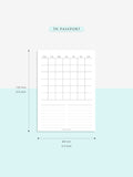 M116 | Basic Monthly Planner Inserts, Bullet Journal Template, MO2P