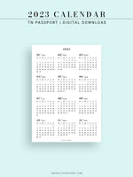 Y104_2023 | 2023 Calendar Planner Inserts Printable