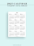 Y104_2023 | 2023 Calendar Planner Inserts Printable