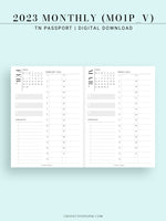M113_V_2023 | 2023 Monthly Planner Printable (MO1P_Vertical)