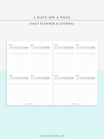 D116 | 4 Days on a Page, Daily Journal & Planner