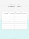 D116 | 4 Days on a Page, Daily Journal & Planner