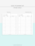 T101 | Goal Setting Planner Bundle Template for Business and Personal