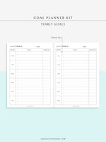 T101 | Goal Setting Planner Bundle Template for Business and Personal