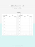 T101 | Goal Setting Planner Bundle Template for Business and Personal