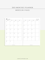 M110_2023 | 2023 Monthly Planner Printable Inserts Template