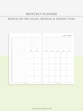 M121 | Monthly Planner, MO2P