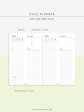 D111_DO1P | Day on a Page, Daily Planner Inserts Template
