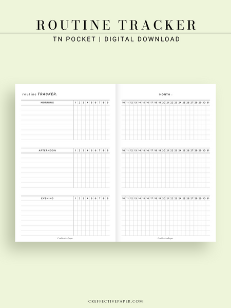 T129 | Monthly Routine Tracker – CreffectivePaper