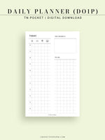D111_DO1P | Day on a Page, Daily Planner Inserts Template