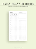 D111_DO1P | Day on a Page, Daily Planner Inserts Template