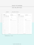 D111_DO1P | Day on a Page, Daily Planner Inserts Template