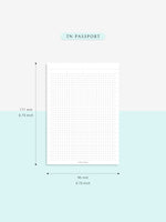 N120 | All-round Grid Notes Template, Printable Bullet Journal Inserts